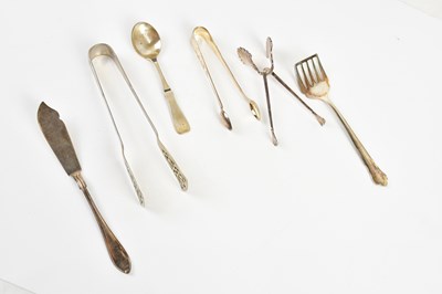 Lot 1556 - A collection of Swedish silver including sugar...