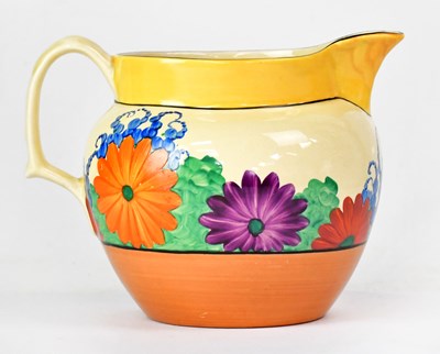 Lot 223 - CLARICE CLIFF; a 'Gay Day' pattern jug,...