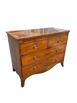 Lot 2121 - A 19th century mahogany chest, with brushing...