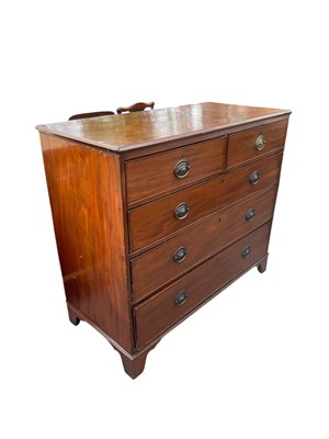 Lot 2122 - A 19th century mahogany chest of two short and...