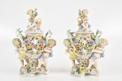 Lot 182 - A pair of late 19th/early 20th century German...