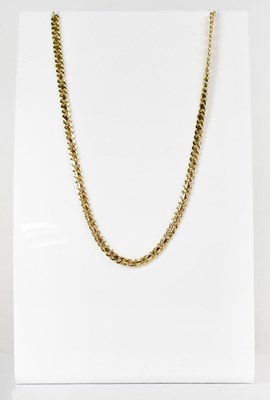 Lot 861 - A 9ct yellow gold fancy link chain necklace,...