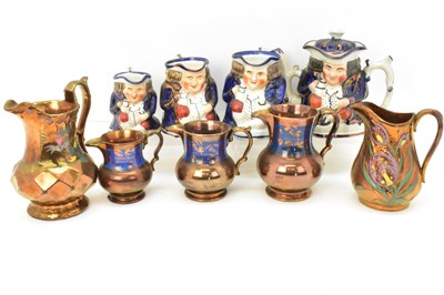 Lot 196 - Various Victorian pottery, comprising a...