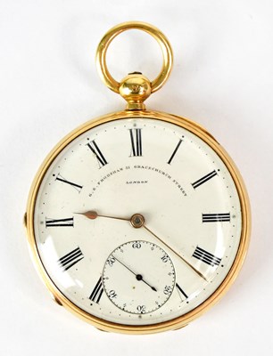 Lot 977 - G. E. FRODSHAM; an 18ct gold open face pocket...