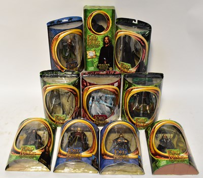 Lot 363 - LORD OF THE RINGS; nine action figures...