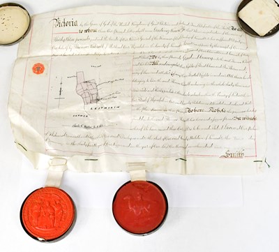 Lot 538 - A Victorian handwritten indenture in reference...