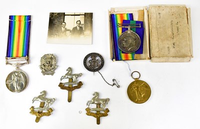 Lot 446 - A family group group of medals comprising a...