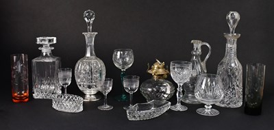 Lot 297 - A quantity of cut and moulded glassware,...