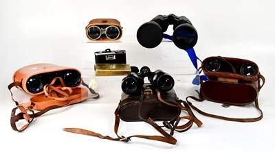 Lot 437 - Six pairs of binoculars and opera glasses,...