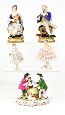 Lot 186 - A pair of 19th century Derby figures, one a...