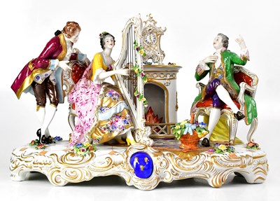 Lot 189 - VOLKSTEDT RUDOLSTADT; a porcelain figure group...