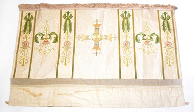 Lot 403 - An ecclesiastical embroidered altar cloth, 156...