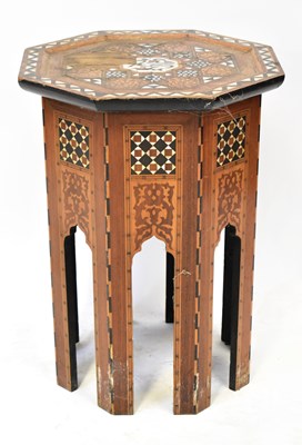 Lot 80 - A 19th century Middle Eastern octagonal top...