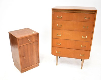 Lot 35 - MORRIS FURNITURE; a chest of three long...