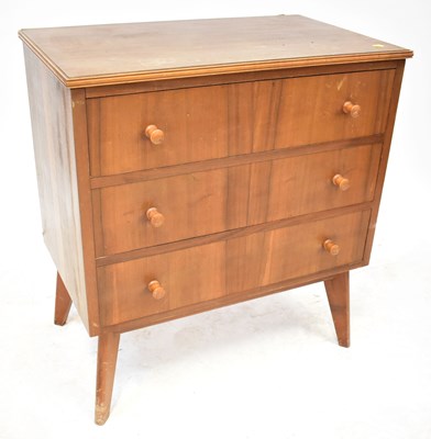 Lot 35 - MORRIS FURNITURE; a chest of three long...