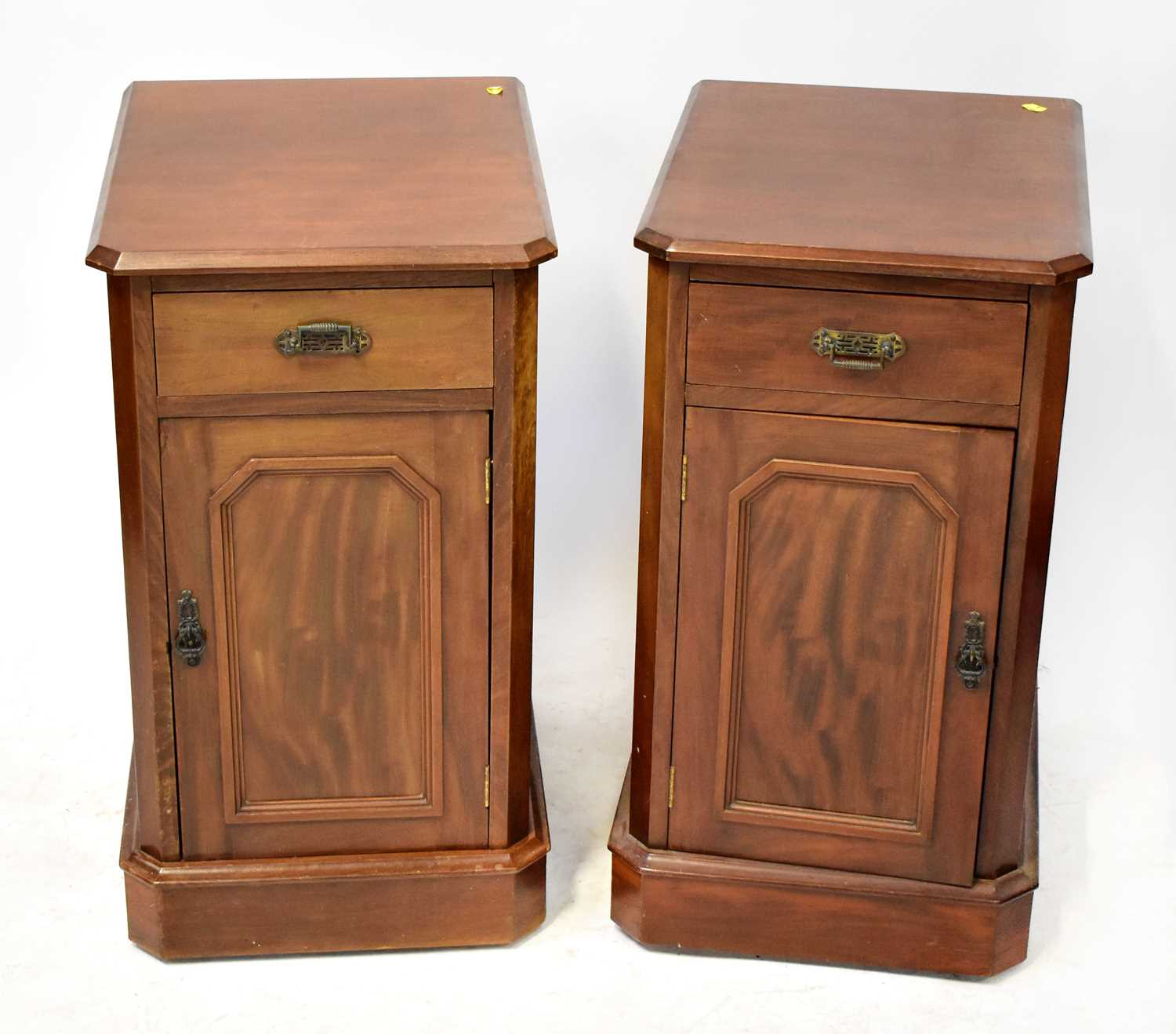 Lot 36 - A pair of 19th century mahogany bedside...