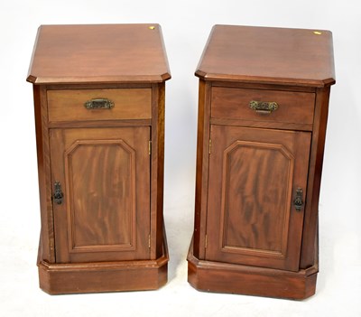 Lot 36 - A pair of 19th century mahogany bedside...