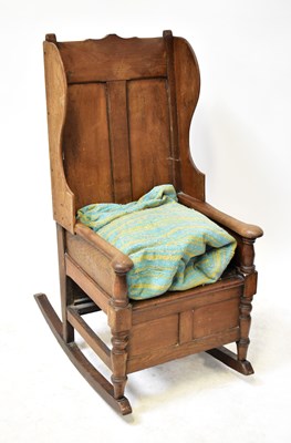 Lot 126 - An early 19th century and later oak lambing...