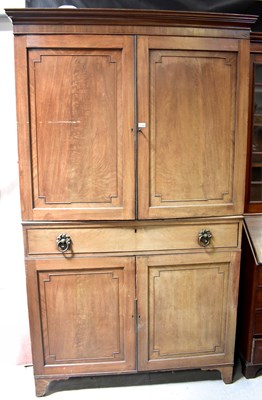Lot 123a - A 19th century mahogany housekeeper's linen...