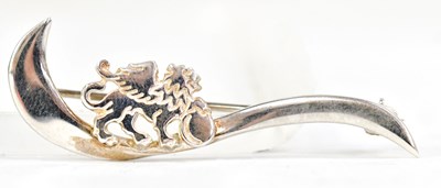 Lot 835 - ASPREY LONDON; a hallmarked silver brooch in...