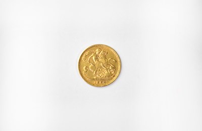 Lot 926 - A Victorian old head 1899 half sovereign.