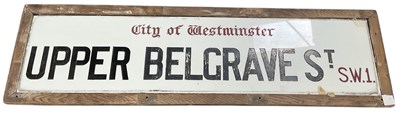 Lot 288 - An early 20th century opaque glass street sign,...