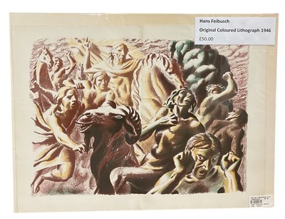 Lot 197 - HANS FEIBUSCH (1898-1998); a hand coloured...