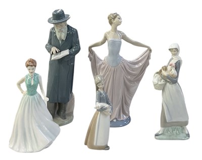 Lot 480 - LLADRO; three ceramic figures including a...