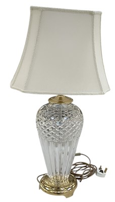 Lot 94 - WATERFORD; a crystal Belline table lamp with...