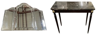 Lot 76 - A Venetian style three section two fold...