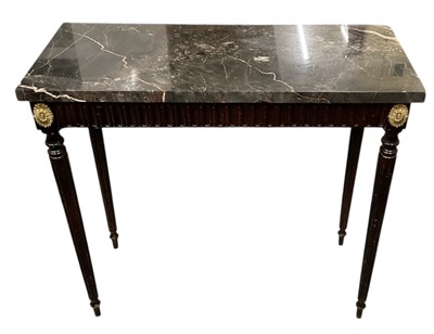 Lot 41 - A reproduction French style rectangular marble...