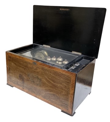 Lot 423 - A late 19th century walnut, rosewood and...