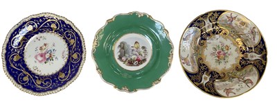 Lot 514 - Three 19th century English porcelain plates...