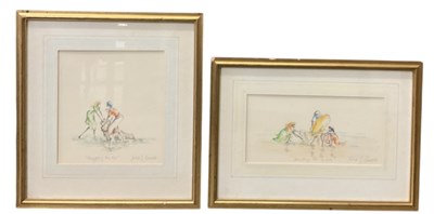 Lot 251 - JULIA CASSELS; two signed watercolour and...