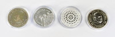 Lot 692 - WESTMINSTER MINT; three silver £5...