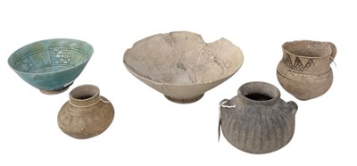Lot 600 - Five pieces of 12th century and later Persian...