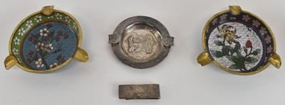 Lot 655 - Two early 20th century Chinese gilt metal...