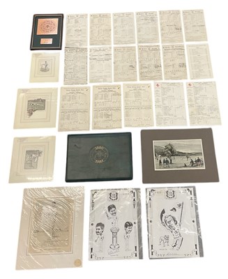 Lot 392 - CRICKET INTEREST; a collection of engravings,...