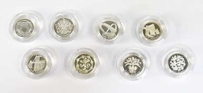 Lot 715 - Eight silver Queen Elizabeth II £1...