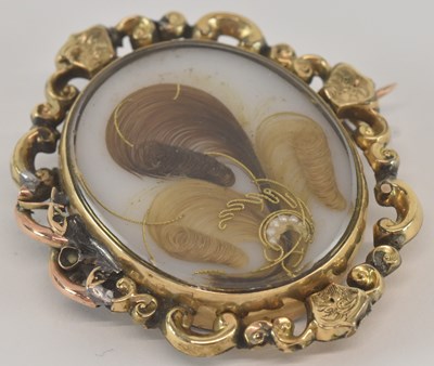 Lot 1295 - A late 19th century yellow metal mounted...