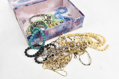Lot 1638 - A collection of bead necklaces and further...