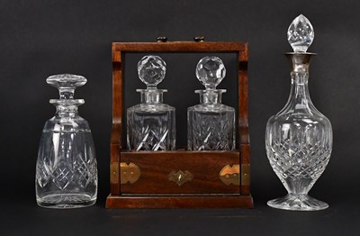Lot 300 - A reproduction mahogany and lacquered brass...