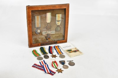 Lot 1424 - A WWI trio comprising War Medal, 1914-15 Star...