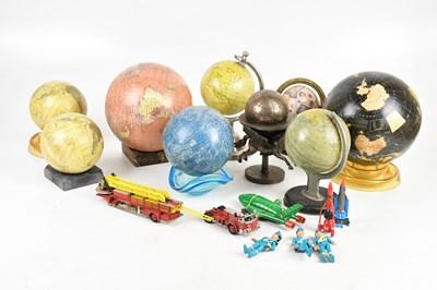 Lot 1251 - A collection of vintage globes and spheres,...