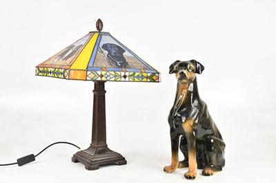 Lot 2423 - A decorative bronzed metal standard lamp,...