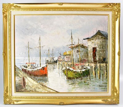 Lot 443 - JONES (British, 20th century); oil on canvas,...