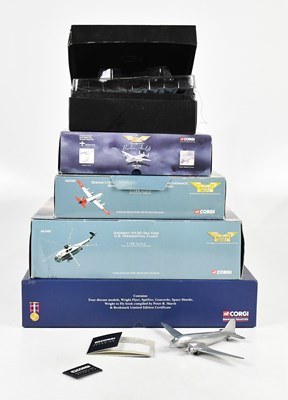 Lot 608 - CORGI; four model planes including Boeing...