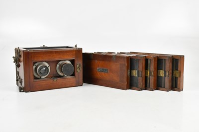 Lot 2442 - A Russian stereo lens camera, with plaque...