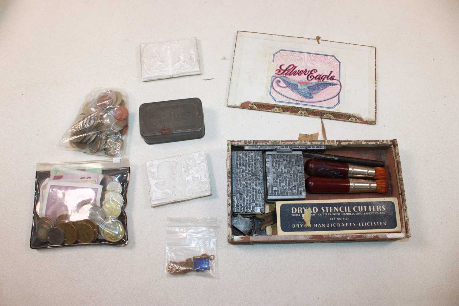 Lot 45 - A collection of printing blocks, also a group...