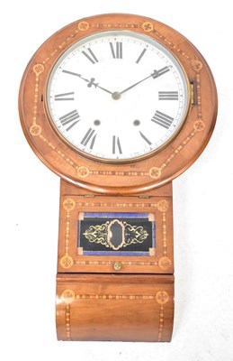 Lot 167 - A 19th century drop dial wall clock in a...